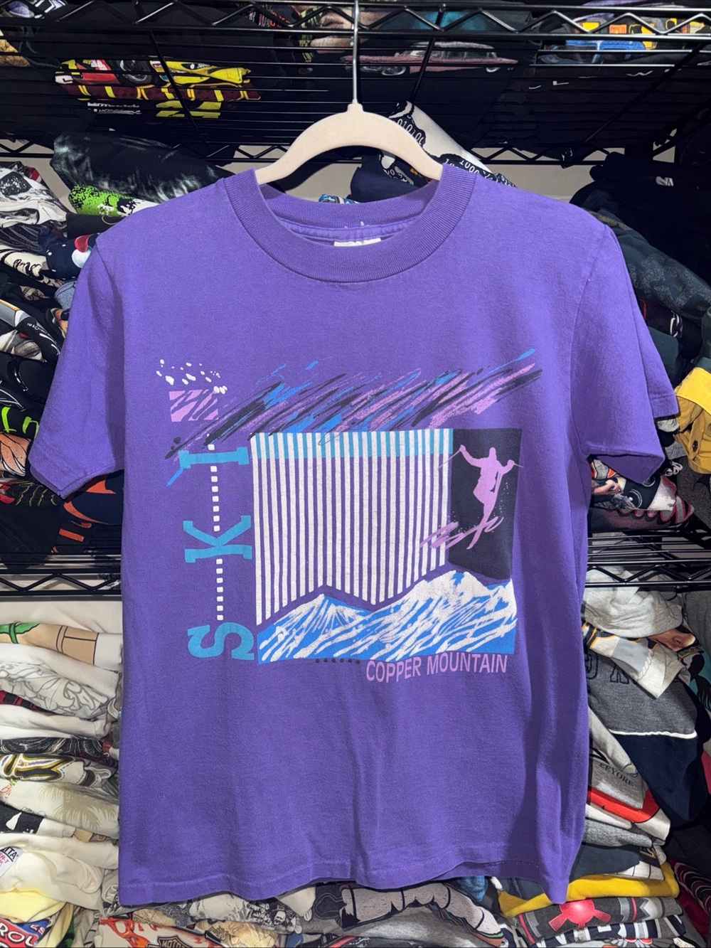 Vintage 80s Copper Mountain Ski Multicolor Shirt Size Médium